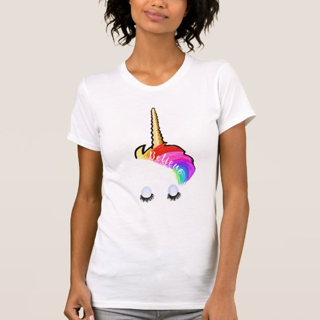 Rainbow Unicorn T-Shirt (Framsida)