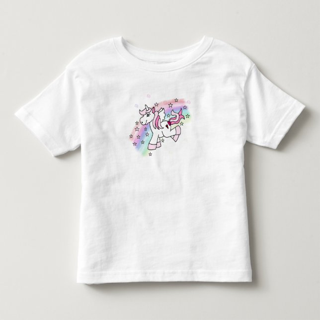 Rainbow Unicorn Tee Shirt (Framsida)