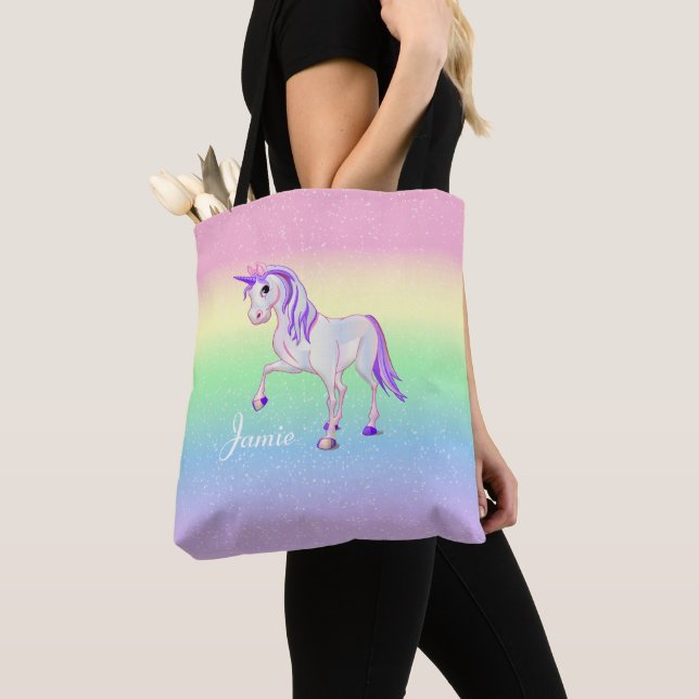Rainbow 🦄 Unicorn Tygkasse (Närbild)
