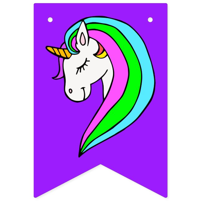 Rainbow Unicorn Vimplar (Elfte flaggan)