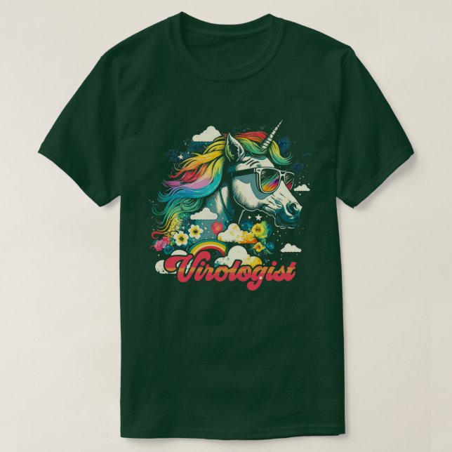 Rainbow Unicorn Virolog T Shirt (Design framsida)