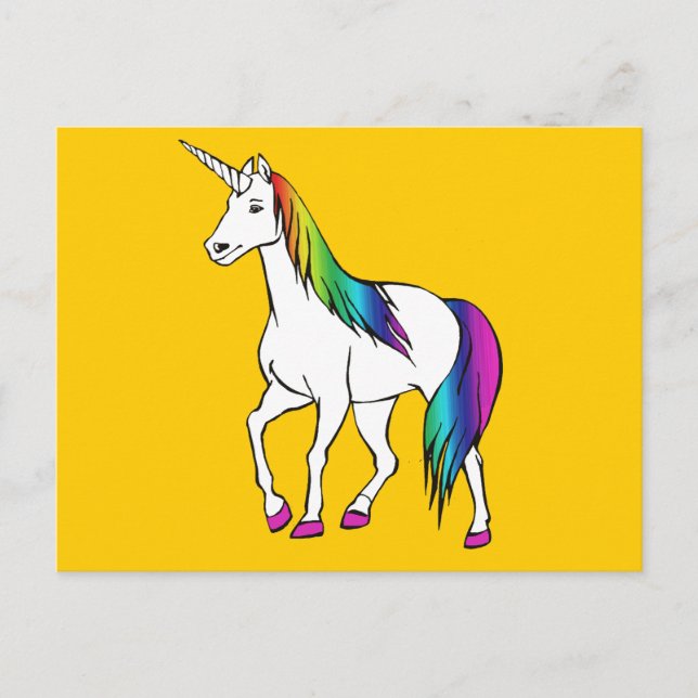 RAINBOW UNICORN VYKORT (Framsida)