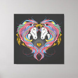Rainbow Unicorns Canvastryck