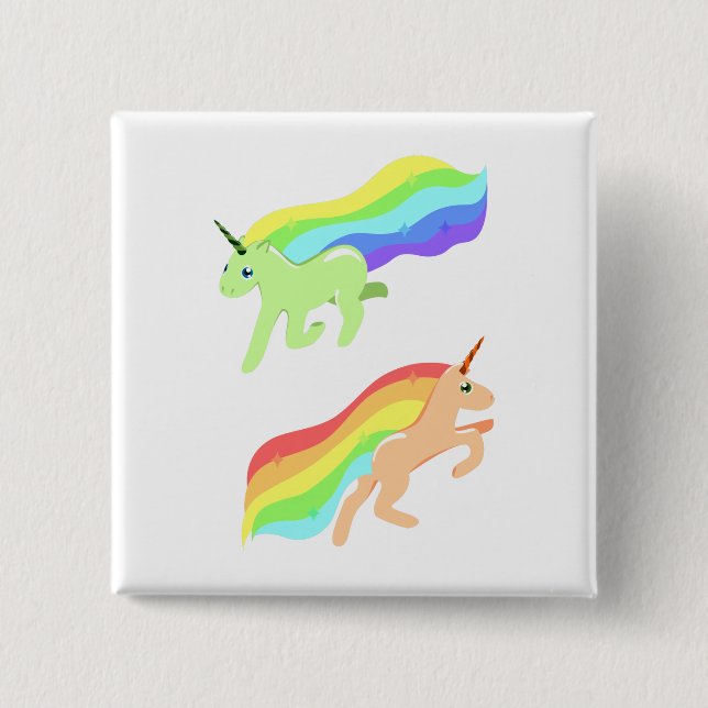 Rainbow Unicorns Knapp (Framsida)