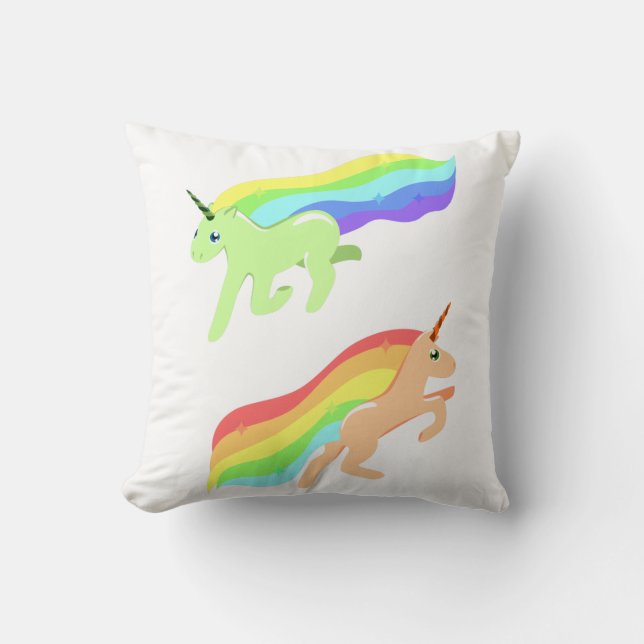 Rainbow Unicorns Kudde (Framsida)