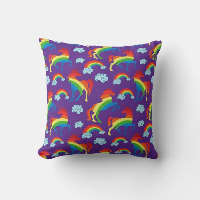 Rainbow Unicorns Kudde (Framsida)