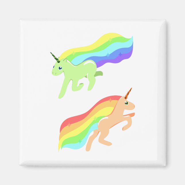 Rainbow Unicorns Magnet (Framsidan)