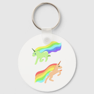 Rainbow Unicorns Nyckelring