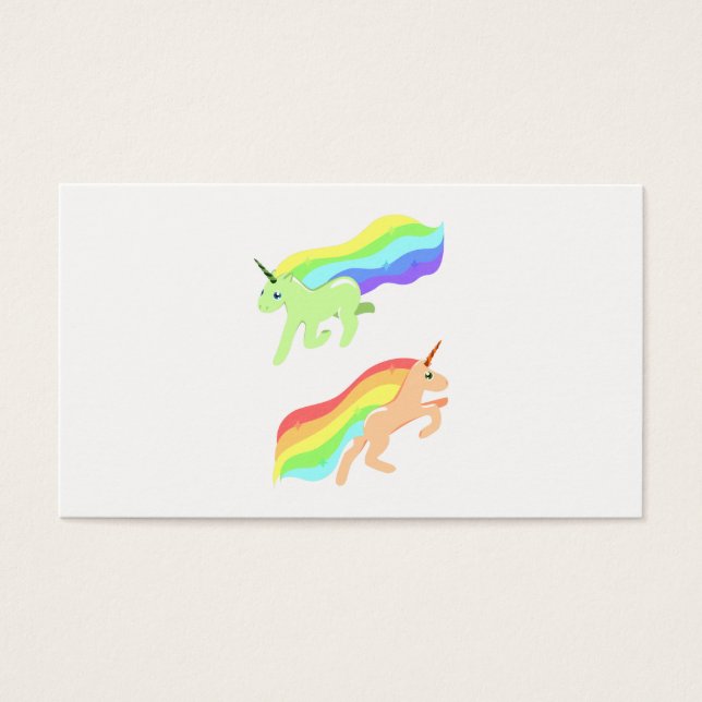 Rainbow Unicorns Visitkort (Framsidan)