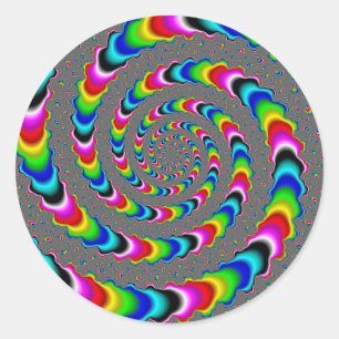 Rainbow Universe - Fractal Art Runt Klistermärke
