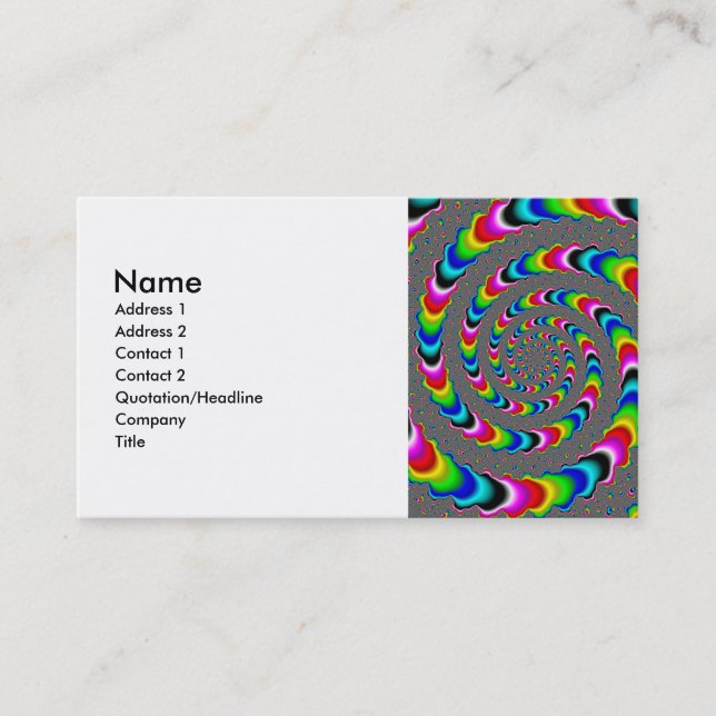 Rainbow Universe - Fractal Art Visitkort (Framsida)