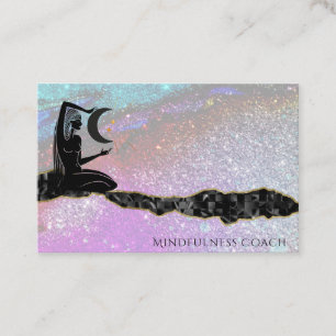 *~* Rainbow Universe Glitter GODDESS Meditation Visitkort