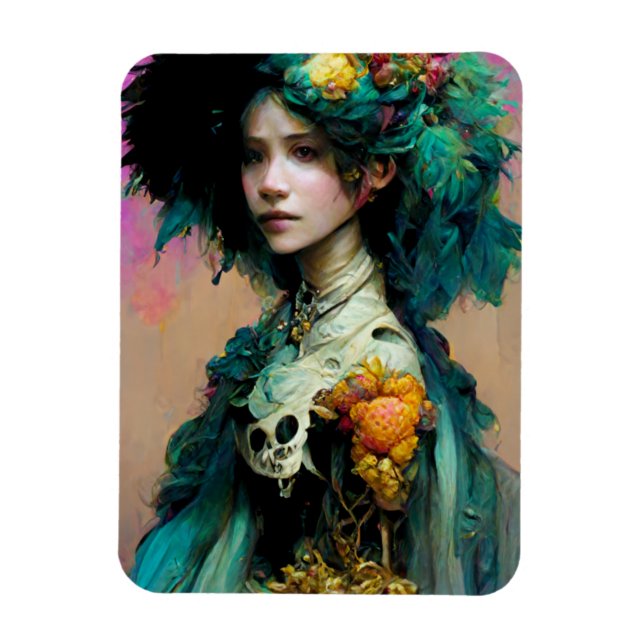 Rainbow Urchin 2 Fantasy Sci-Fi Magnet (Vertikal)