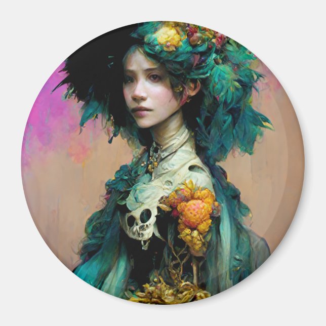 Rainbow Urchin 2 Fantasy Sci-Fi Magnet (Framsidan)