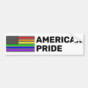 Rainbow US flagga Bildekal
