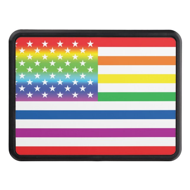 Rainbow US Flagga LGBT Pride Dragkroksskydd (Framsidan)