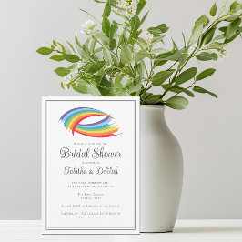 Rainbow Vågar BeSnygg två Bride Möhippa Inbjudningar