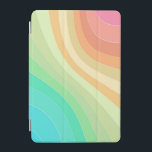 Rainbow Vågar Pastel Färg iPad Mini Skydd<br><div class="desc">Vågigt linjer.</div>