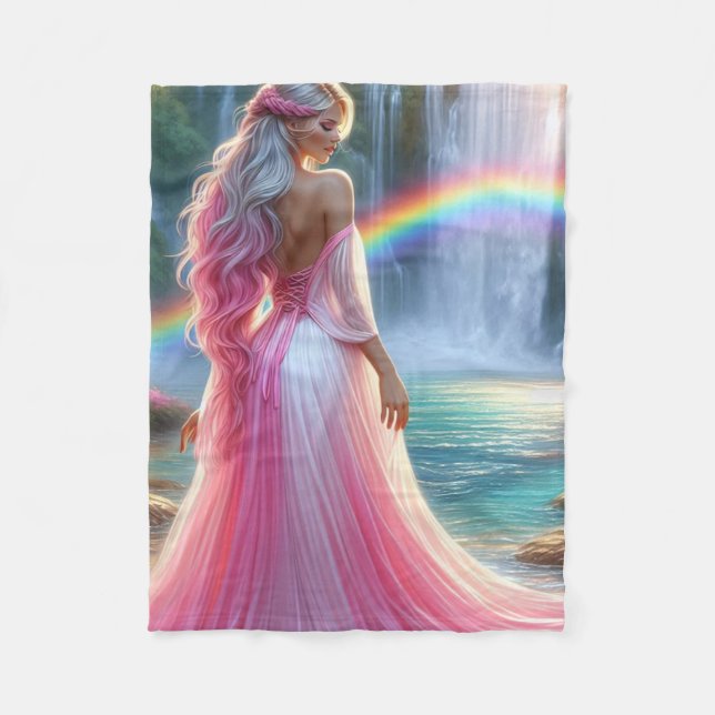 Rainbow Vales gudinna Fleecefilt (Framsidan)