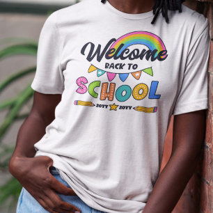 Rainbow Välkommen Back to school med år T Shirt