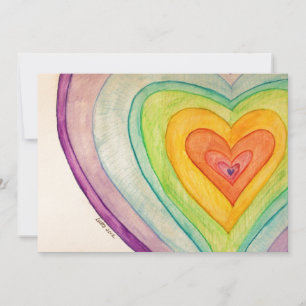 Rainbow Vänskap Hearts Inbjudan eller inbjudningar