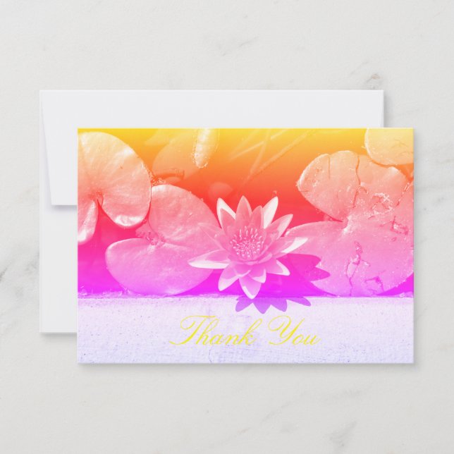 Rainbow Vatten Lily Plant Tack Flat Card (Framsida)