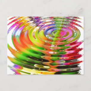 Rainbow Vatten Ringar Vykort