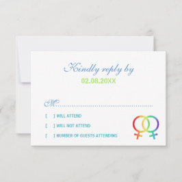 Rainbow Venus Symbols Lesbisk Bröllop OSA