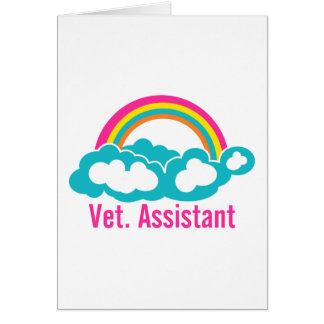 Rainbow Veterinary Assistant Hälsningskort