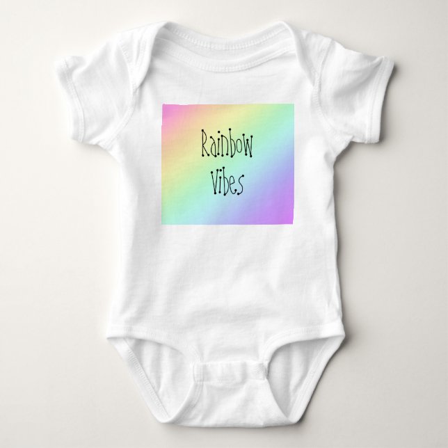 Rainbow Vibes Baby Bodykostym T Shirt (Framsida)