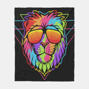 Rainbow Vibes Lejon Fleecefilt