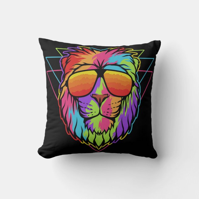 Rainbow Vibes Lejon Kudde (Framsida)