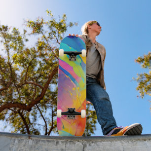 Rainbow Vibrant Spectrum Mini Skateboard Bräda 18,5 Cm