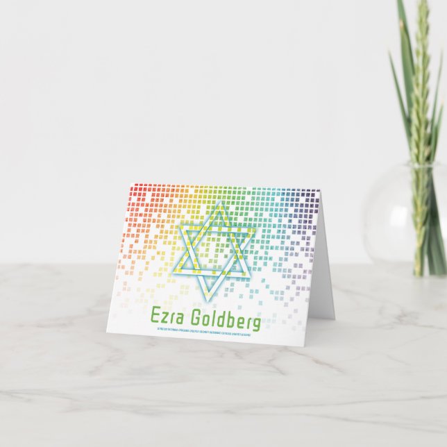 Rainbow Video Game Gamer Pub Mitzvah Tack (Framsida)
