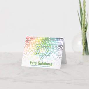 Rainbow Video Game Gamer Pub Mitzvah Tack Kort