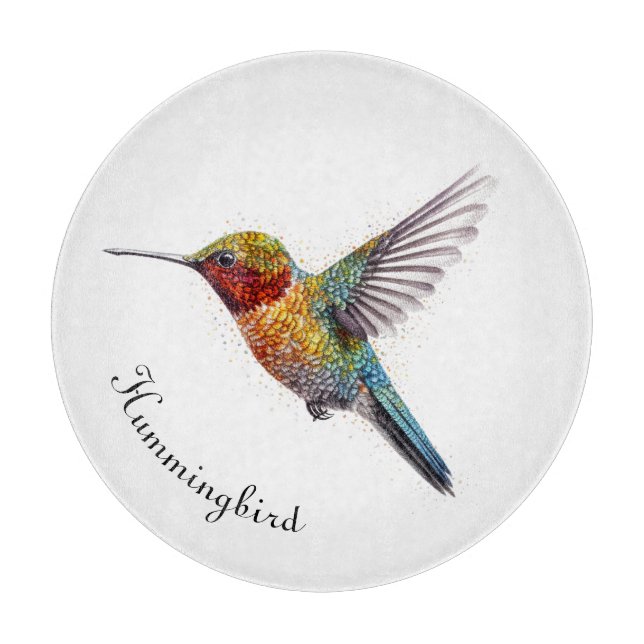 Rainbow Vingar: Vibrant Hummingbird Art, anpassnin (Framsidan)