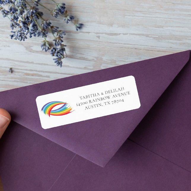 Rainbow Vinkara Benice Gay pride Returadress Returadress Etikett (Skapare uppladdad)