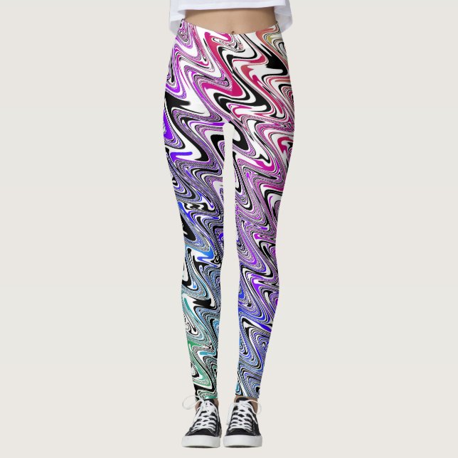 Rainbow Vinkarare Leggings (Framsida)