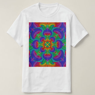 Rainbow Vintage Psychedelic Fractal Kaleidoscope T Shirt