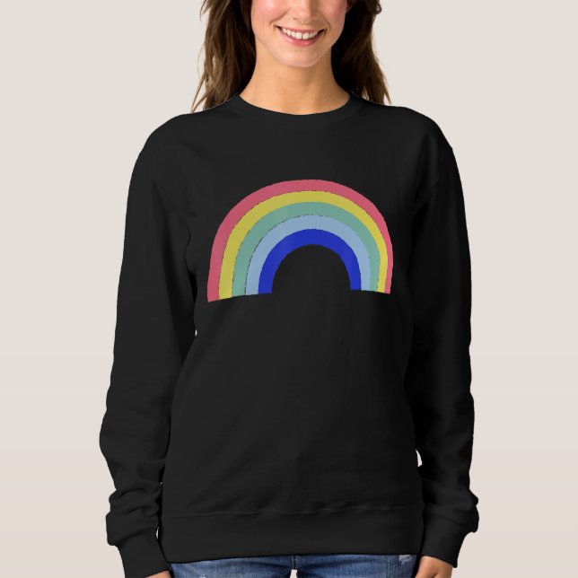 Rainbow Vintage Retro 80s Stil T Shirt (Framsida)