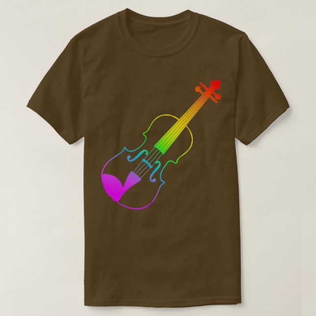Rainbow Violin 1 T Shirt (Design framsida)