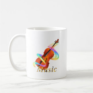 Rainbow Violin Kaffemugg