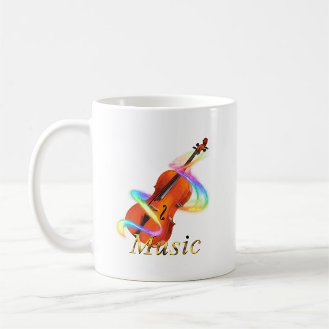 Rainbow Violin Kaffemugg (Vänster)