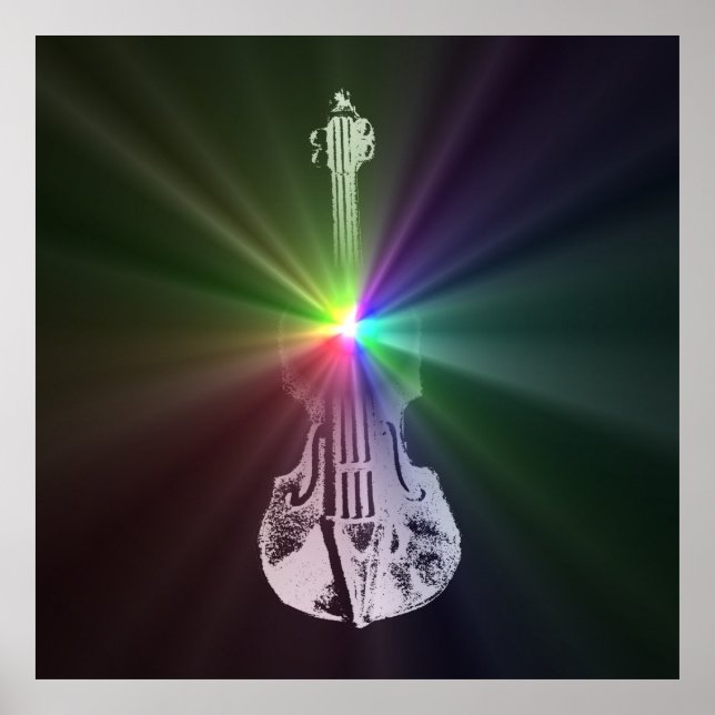 Rainbow Violin Poster (Framsidan)