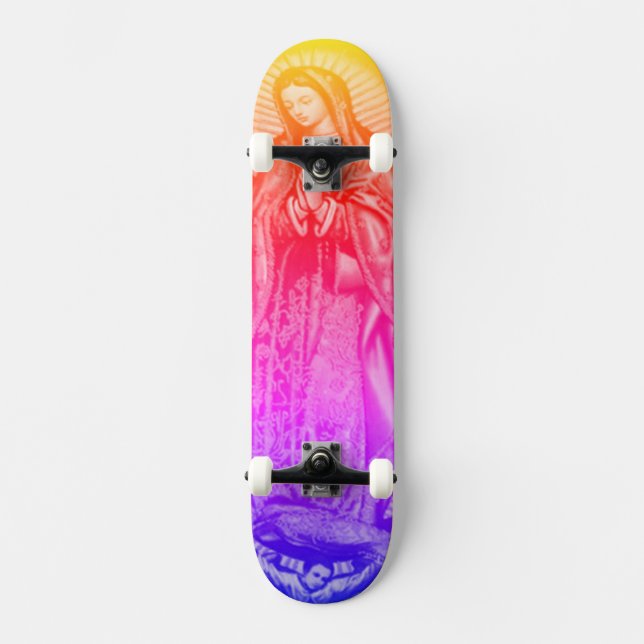 Rainbow Virgin Mary Skateboard Deck (Framsida)