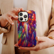 Rainbow Volcanic-Abstrakt | iPhone 14 Fodral-Mate