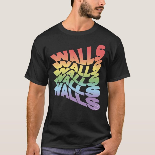 Rainbow Walls Louis Tomlinson, vit bakgrund Cla T Shirt (Framsida)
