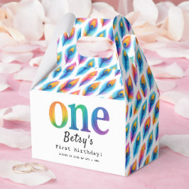 Rainbow Watercolor 1st Birthday | Colorful Baby  Presentaskar