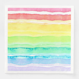 Rainbow Watercolor Bröllop Pappersservett