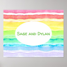 Rainbow Watercolor Bröllop